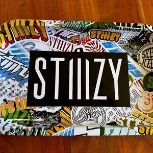 STIIIZY Rolling Tray - Unique Design Featuring STIIIZY Stickers | 10" x 6" Metal
